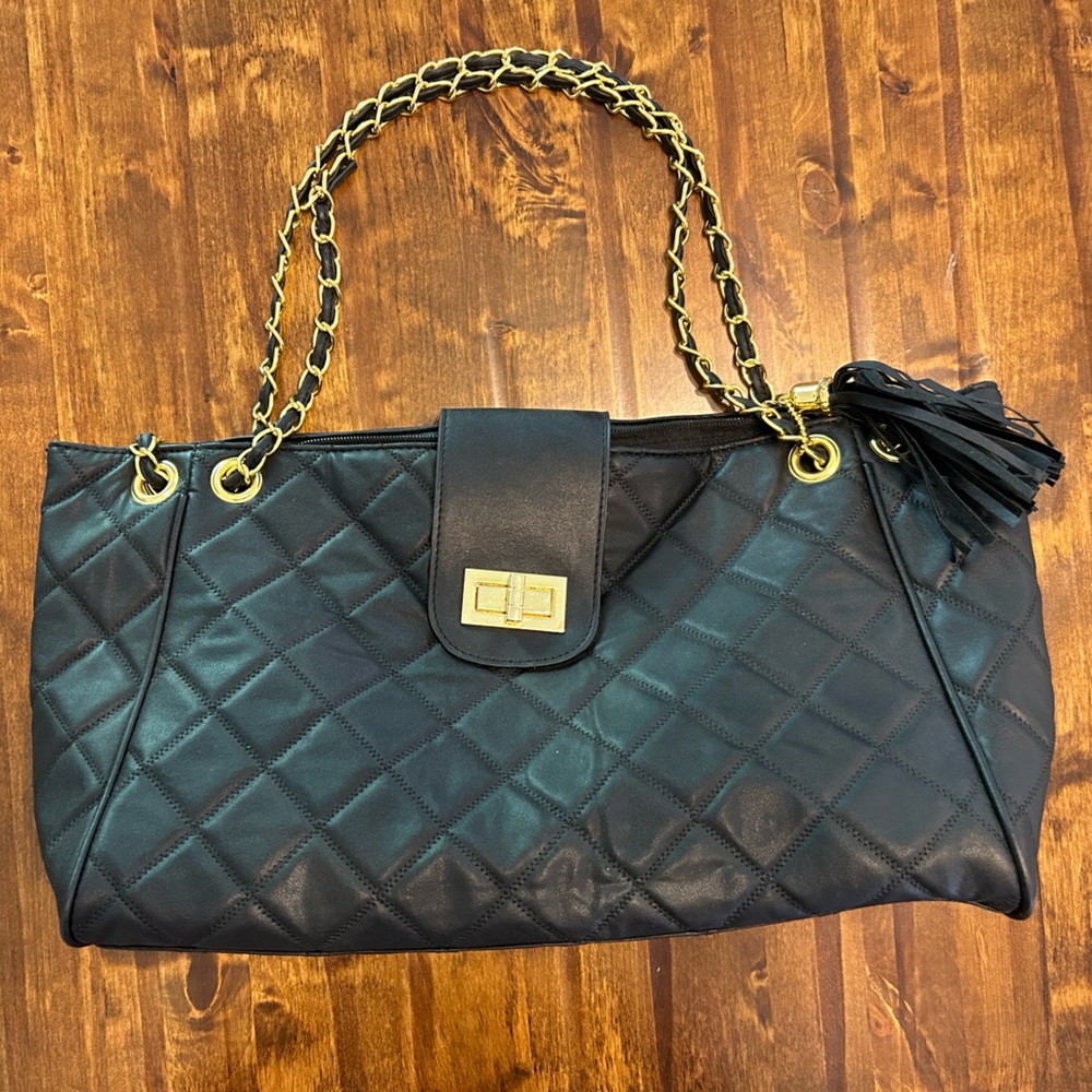 Quilted Black Bag